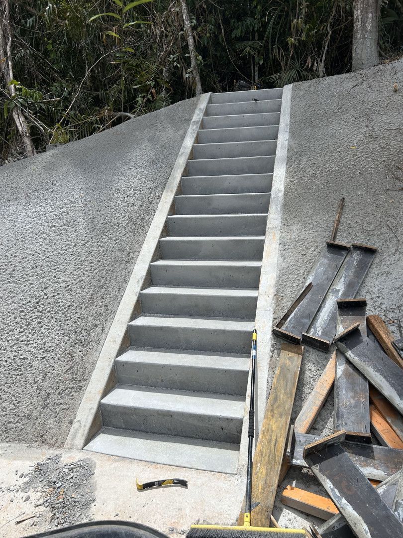 A Series Of Concrete Steps — Wieland Contracting In Tolga, QLD