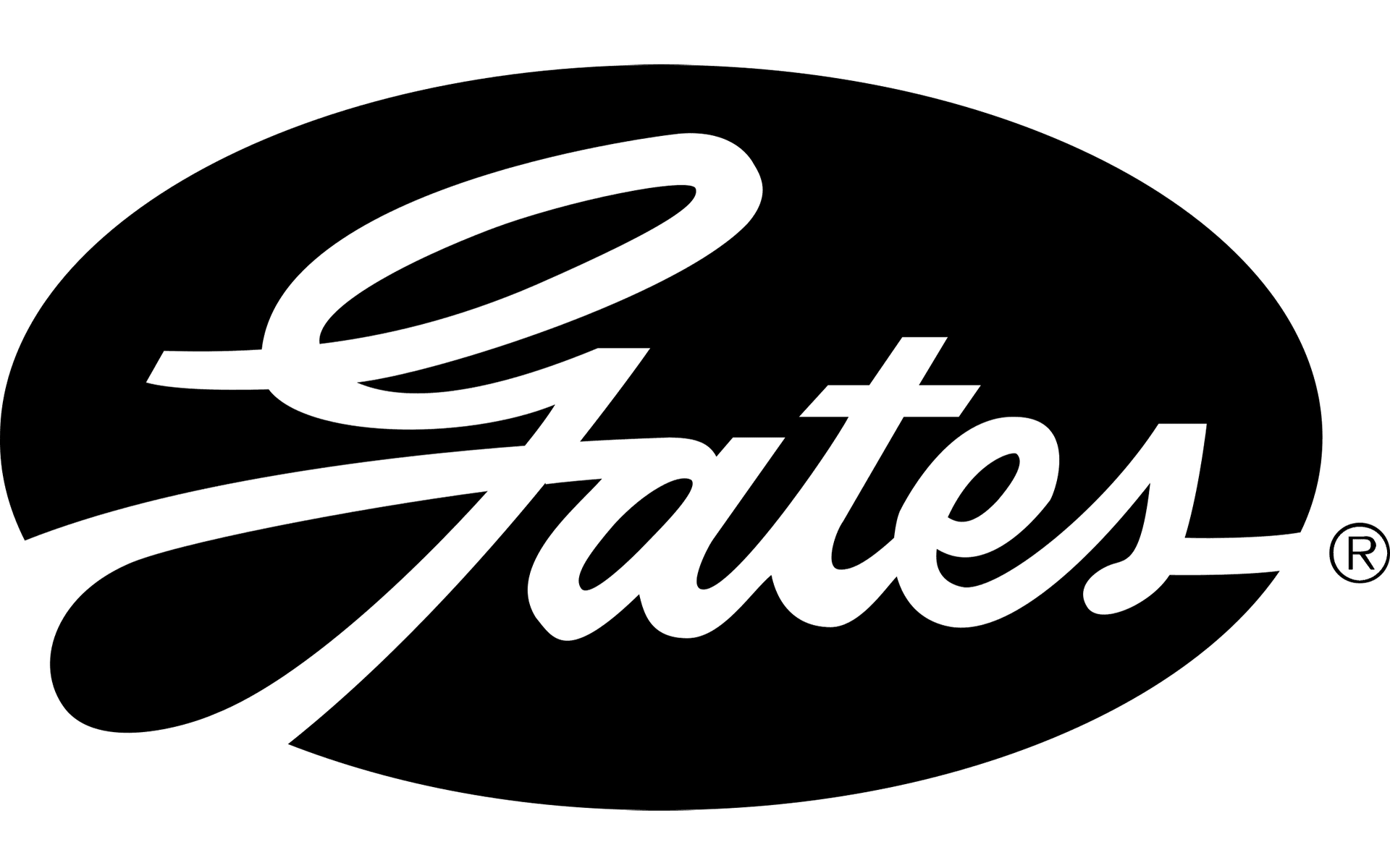 Gates logo: White script 