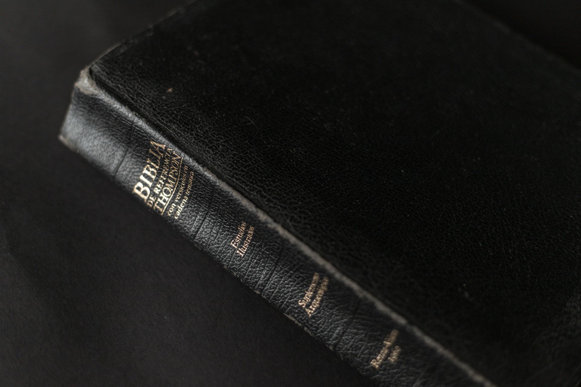 A leather-bound Bible