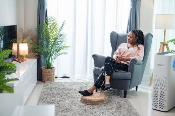 A young woman sitting comfortably on the sofa in the living room - Tallahassee, FL  - Todd King's Heating and Cooling