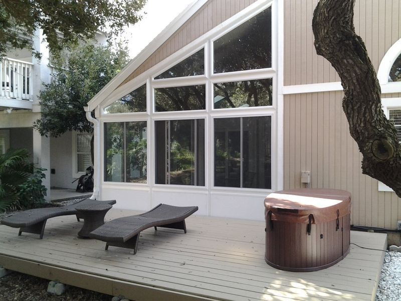 Modern contemporary home with screened in glass canopy lanai private. Modern contemporary home with screened in glass canopy lanai private.