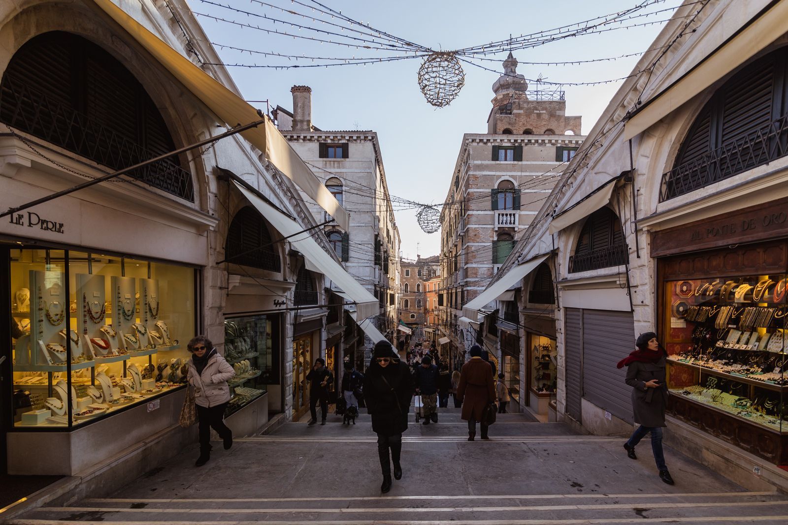 Shopping street in Venice