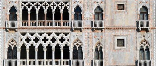 Venetian Gothic palace facade