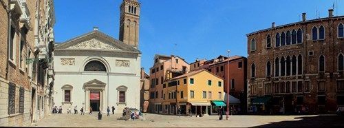 The Church of San Maurizio and its square.