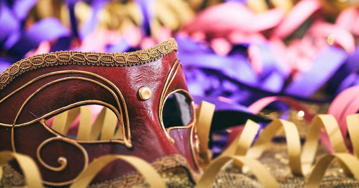 Venetian carnival mask close-up