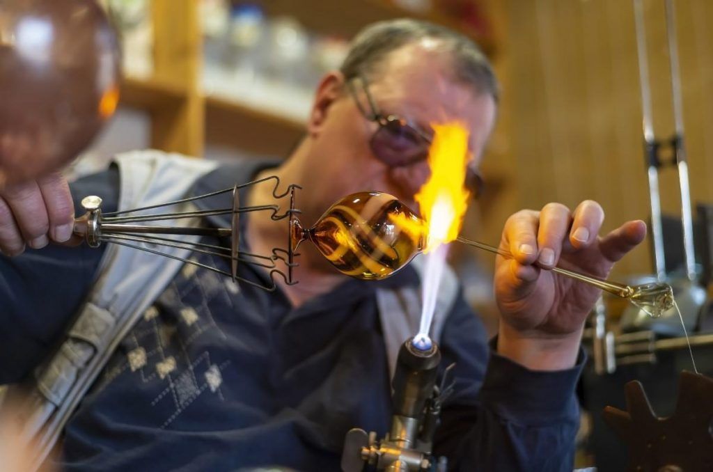 Murano glassmaker at work