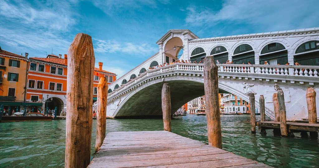 Rialto Bridge over the Grand Canal.