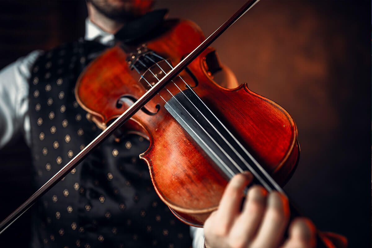Violin performance in Venice