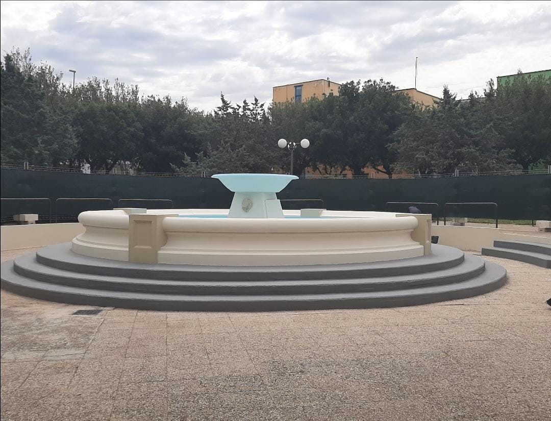 Restauri della Fontana della villa comunale di galatone