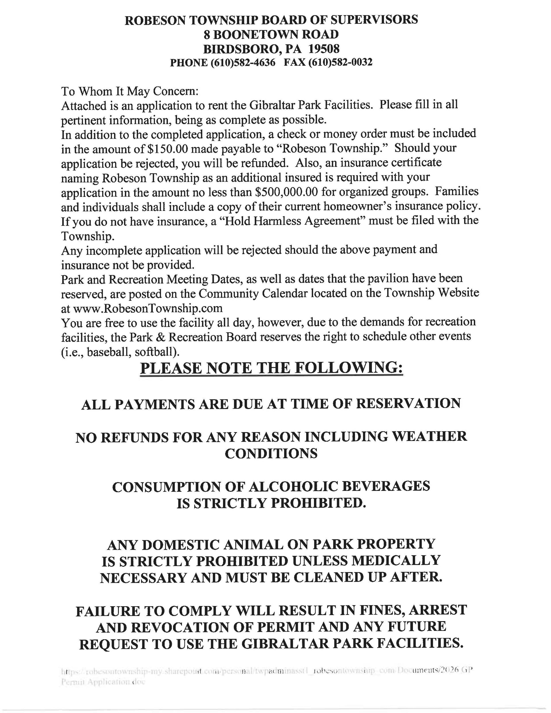 GP Pavilion Application