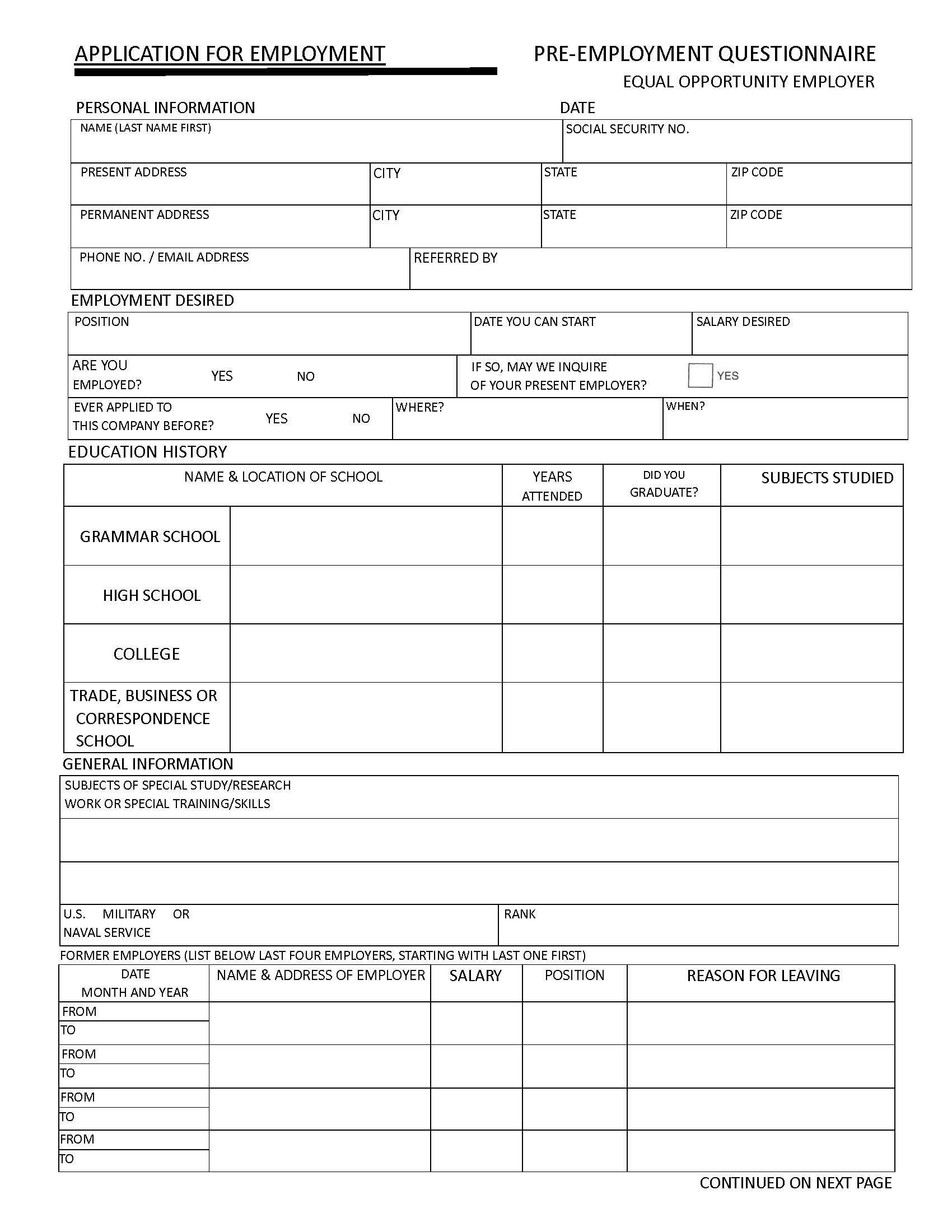 Job Application