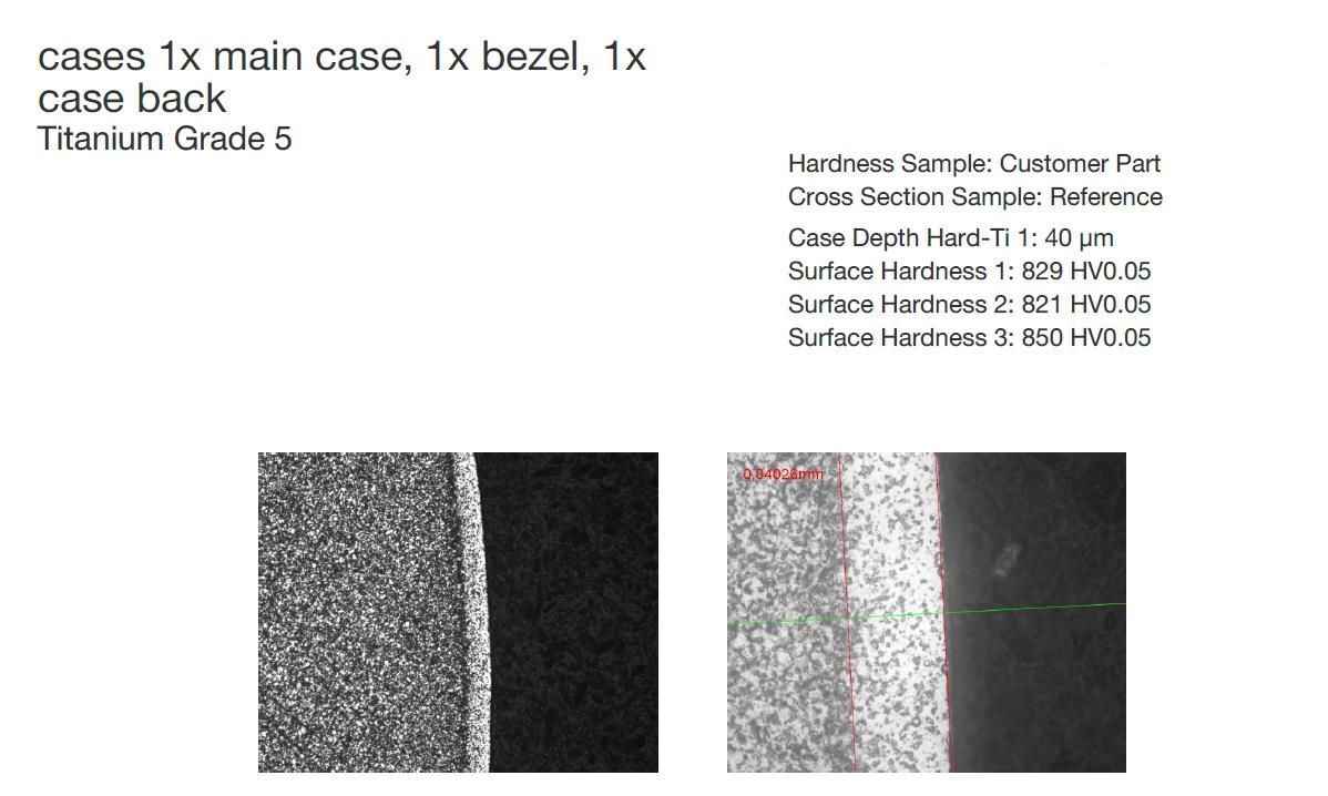 A picture of a titanium grain and a picture of a titanium grain.