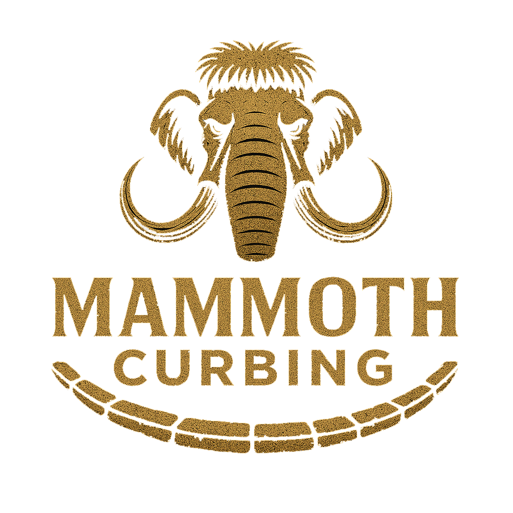 A logo for d & c curbing llc concrete curb edging