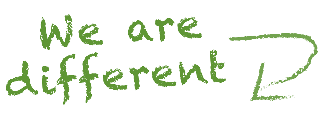 says we are different with arrow says we are different with arrow