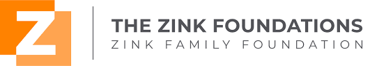 Logo of The Zink Foundations, with an orange