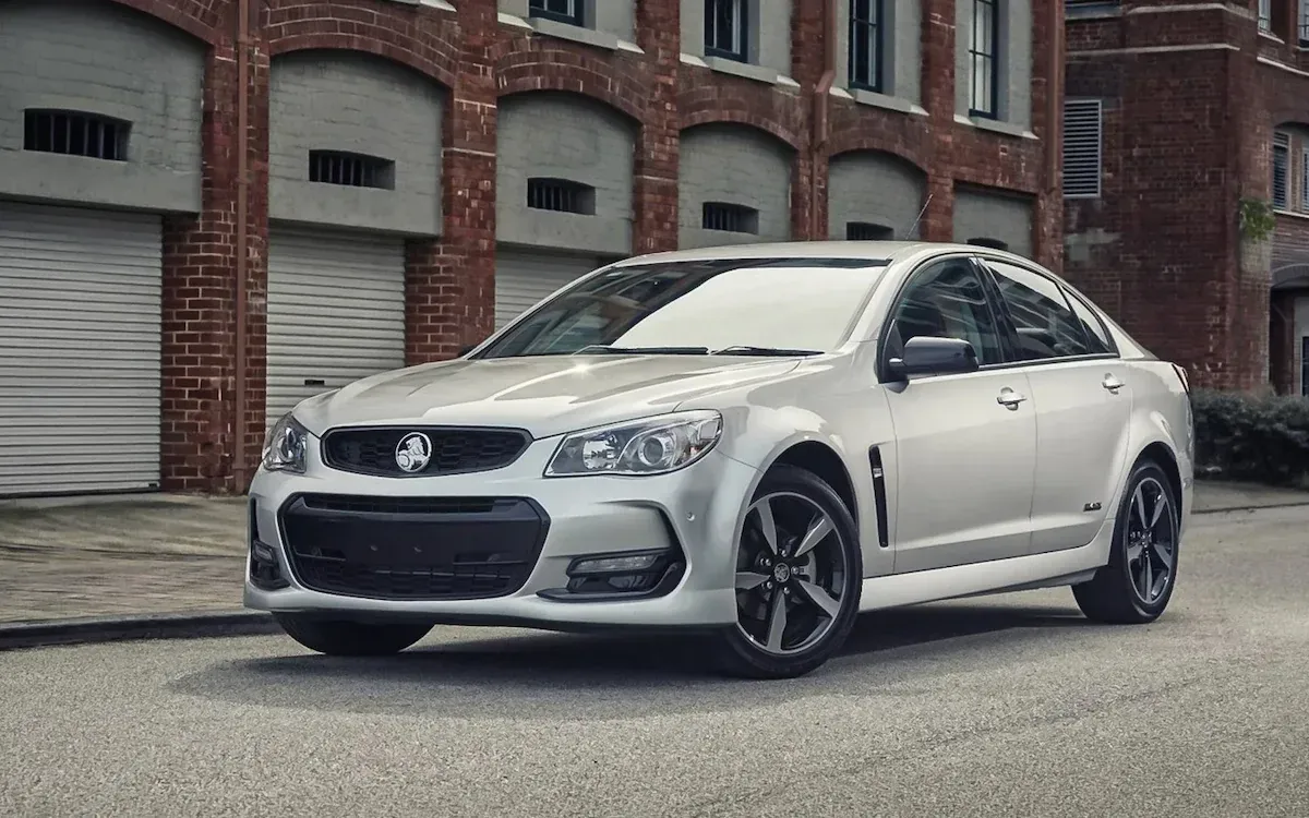 Silver Holden Commodore SV6 parked on the road