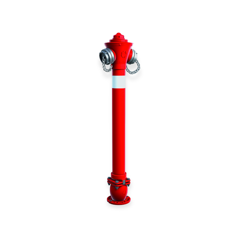 Bovengrondse brandkraan hydrant DN80 met dubbele kogelsluiting
