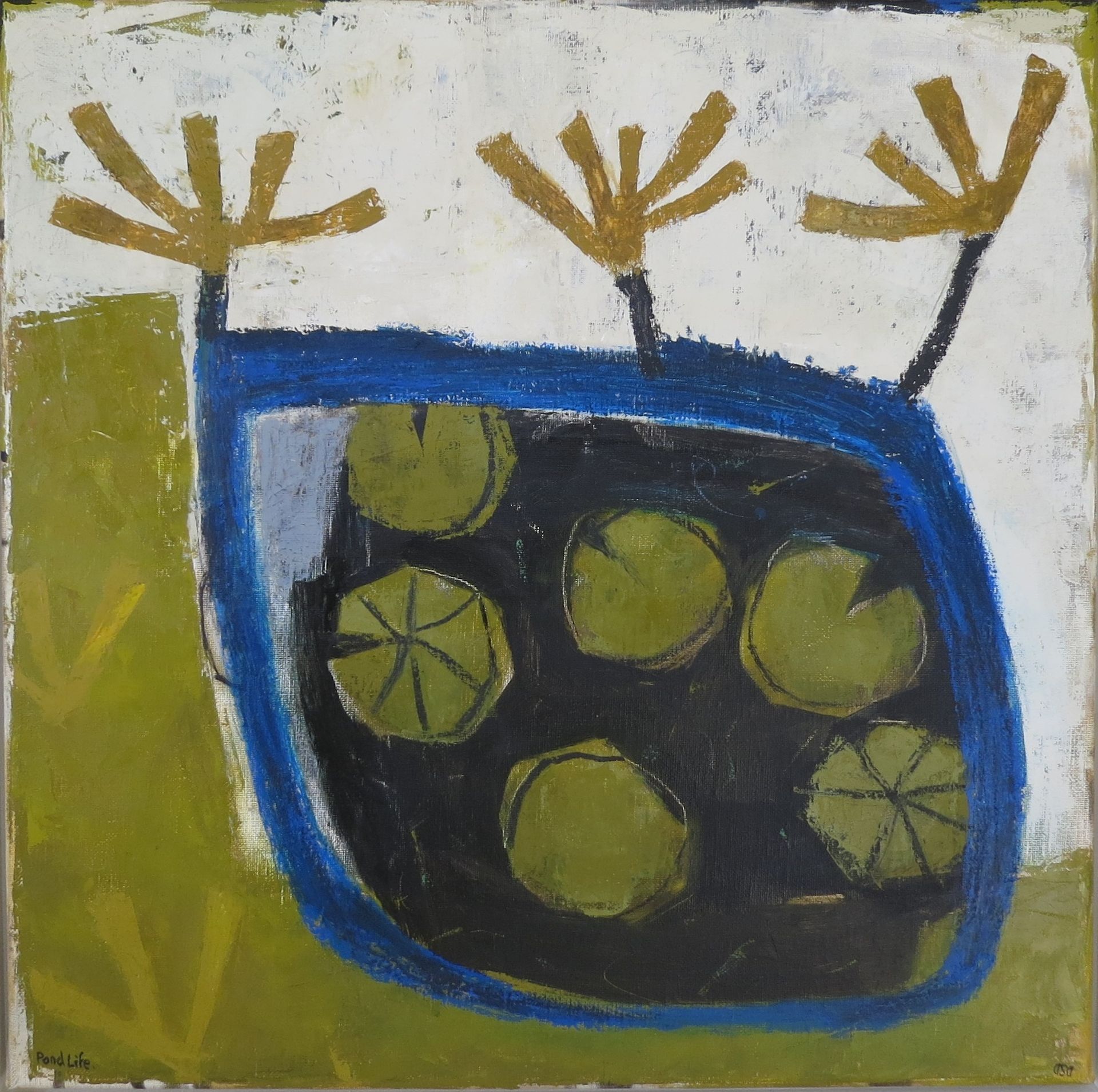 Pond Life Oil on Linen 55cm x 55cm £2,200