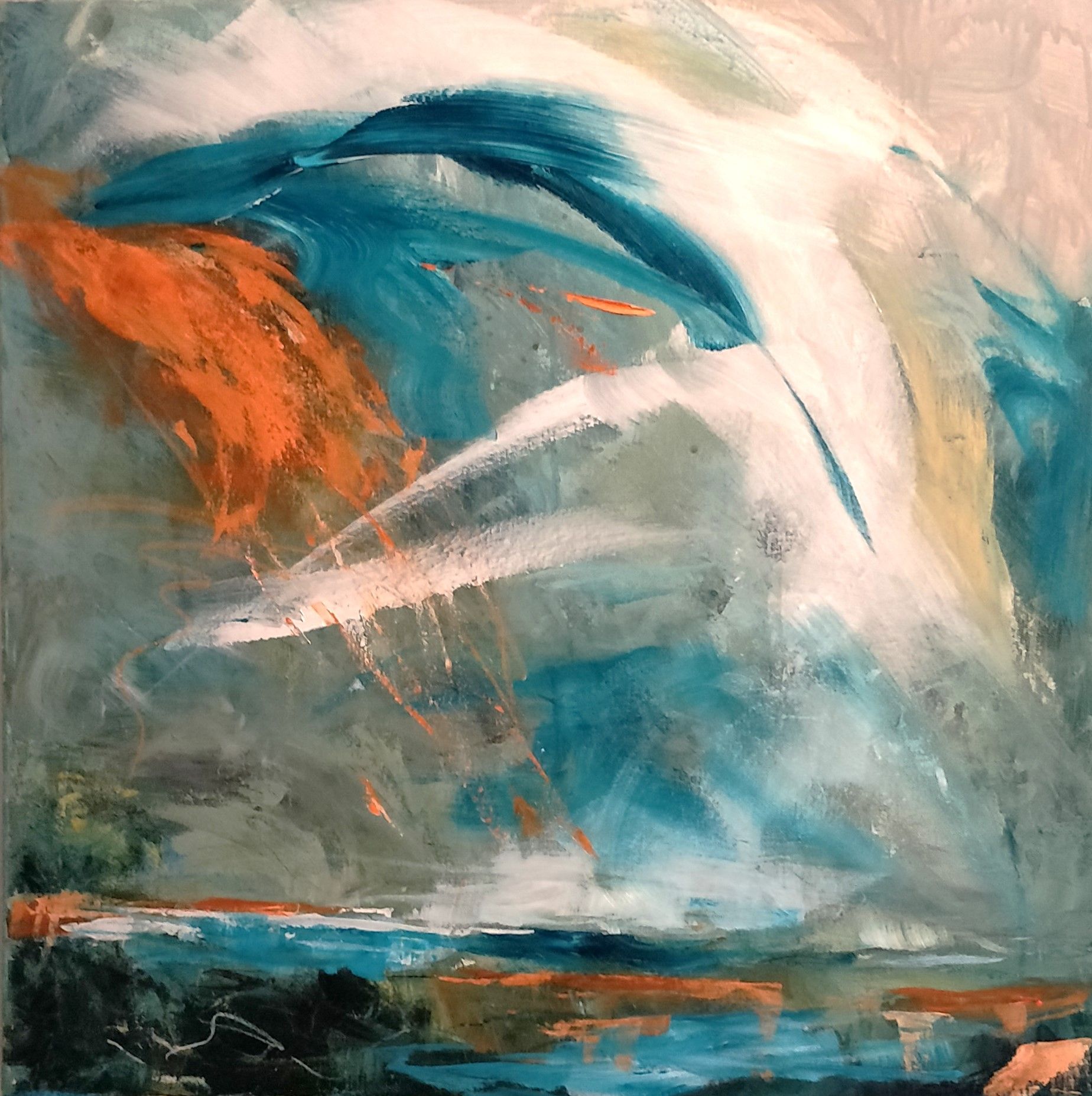 Billow Mixed Media on Canvas 64cm x 64cm £850