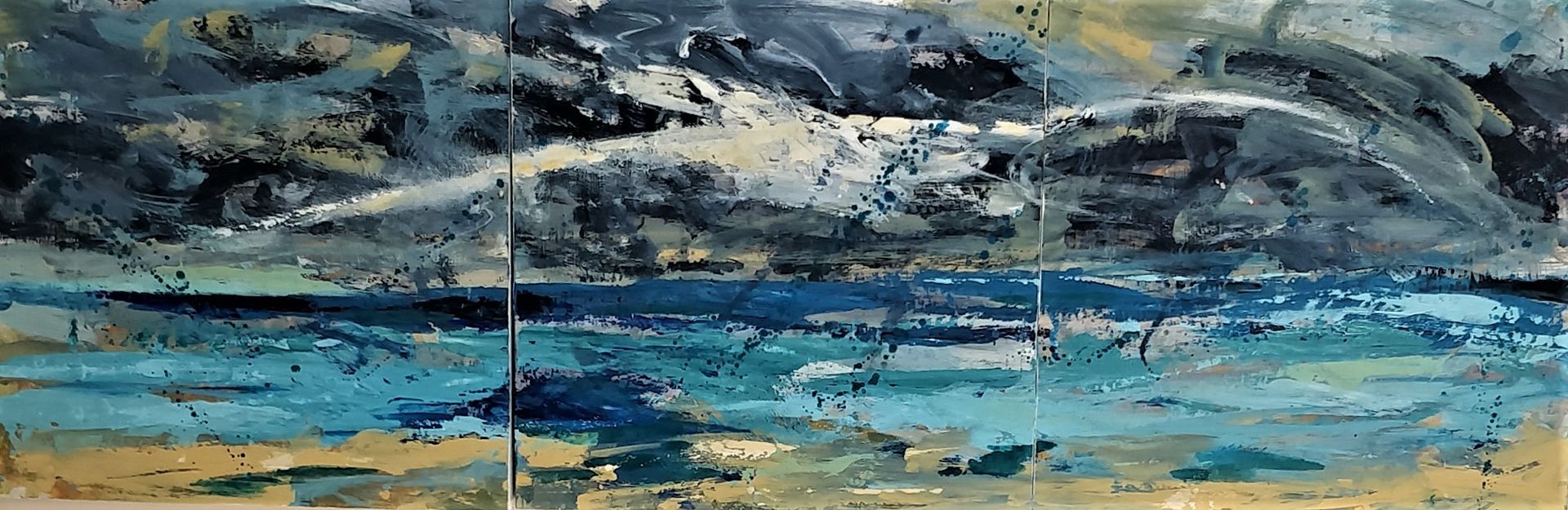 Cornish Triptych Mixed Media on Panel 3 x 30 cm square £750
