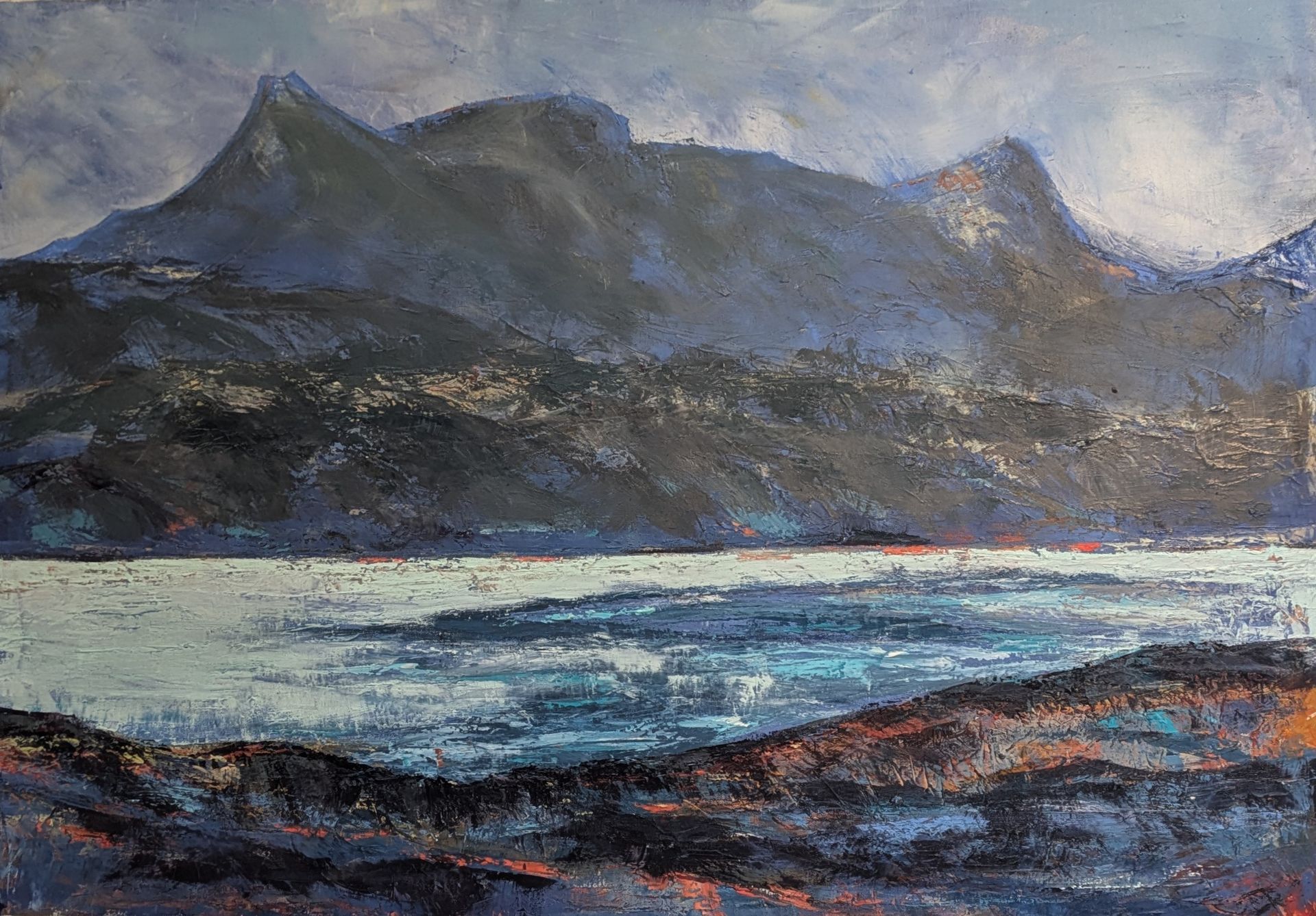 Tongue, Sutherland Oil & Cold Wax on Canvas 100cm x 70cm £1800