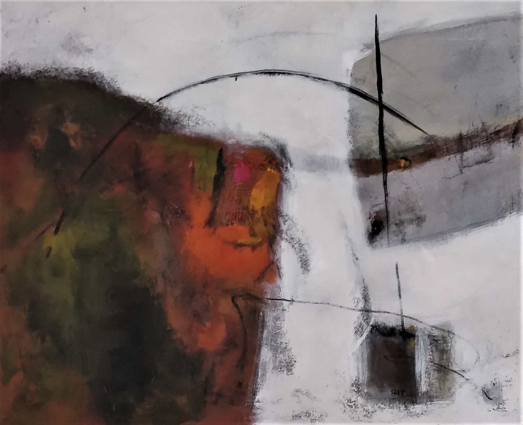 Black Arc Mixed Media on Canvas 48.5cm x 59cm  £1050