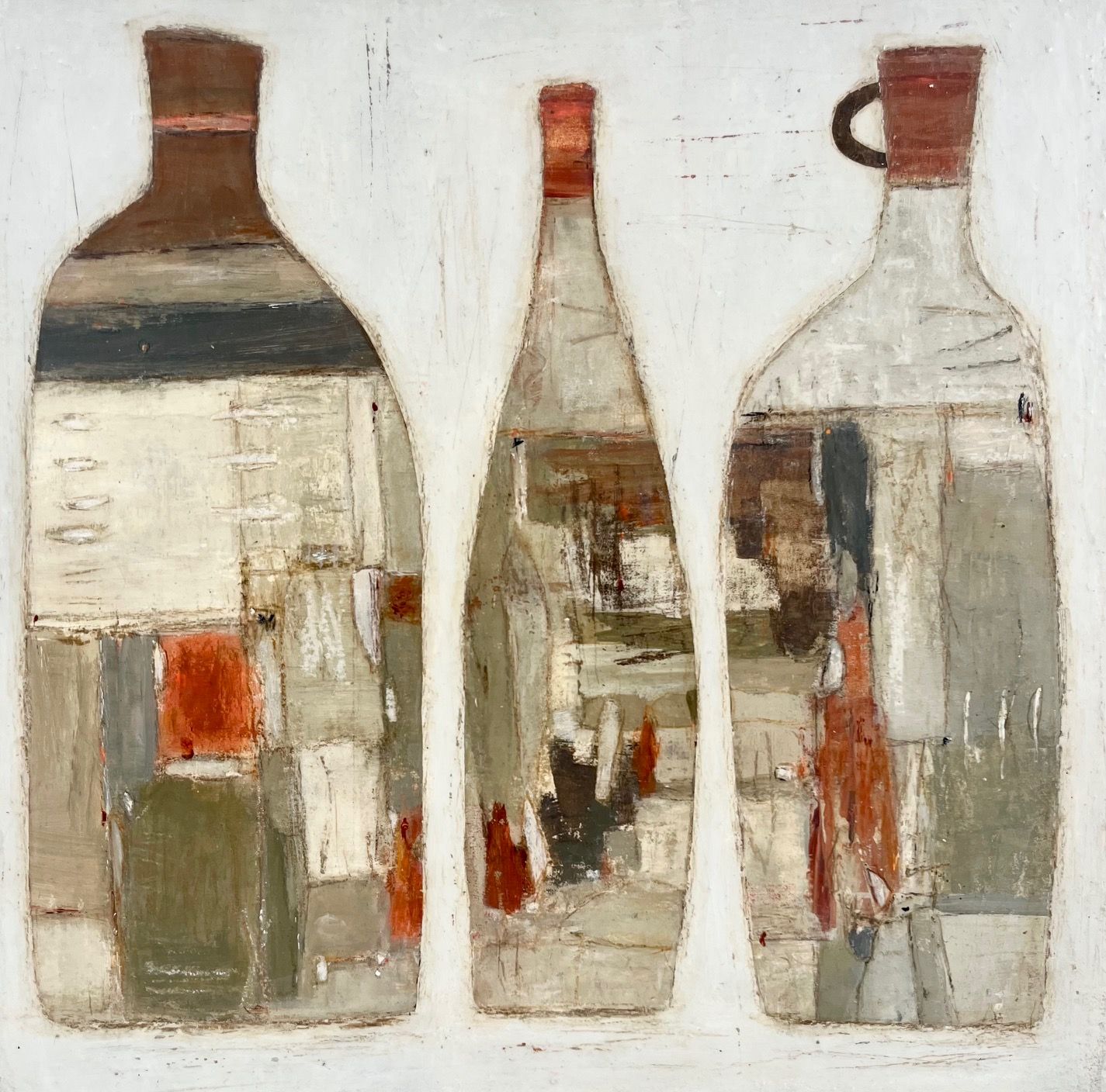 Still Life Stories BV Mixed Media on Canvas 30cm square 34cm framed £575