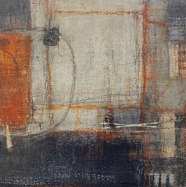 a close up of a painting with a lot of different colors