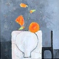 Escholtzia Mixed Media 34.5cm x 34.5cm framed £650
