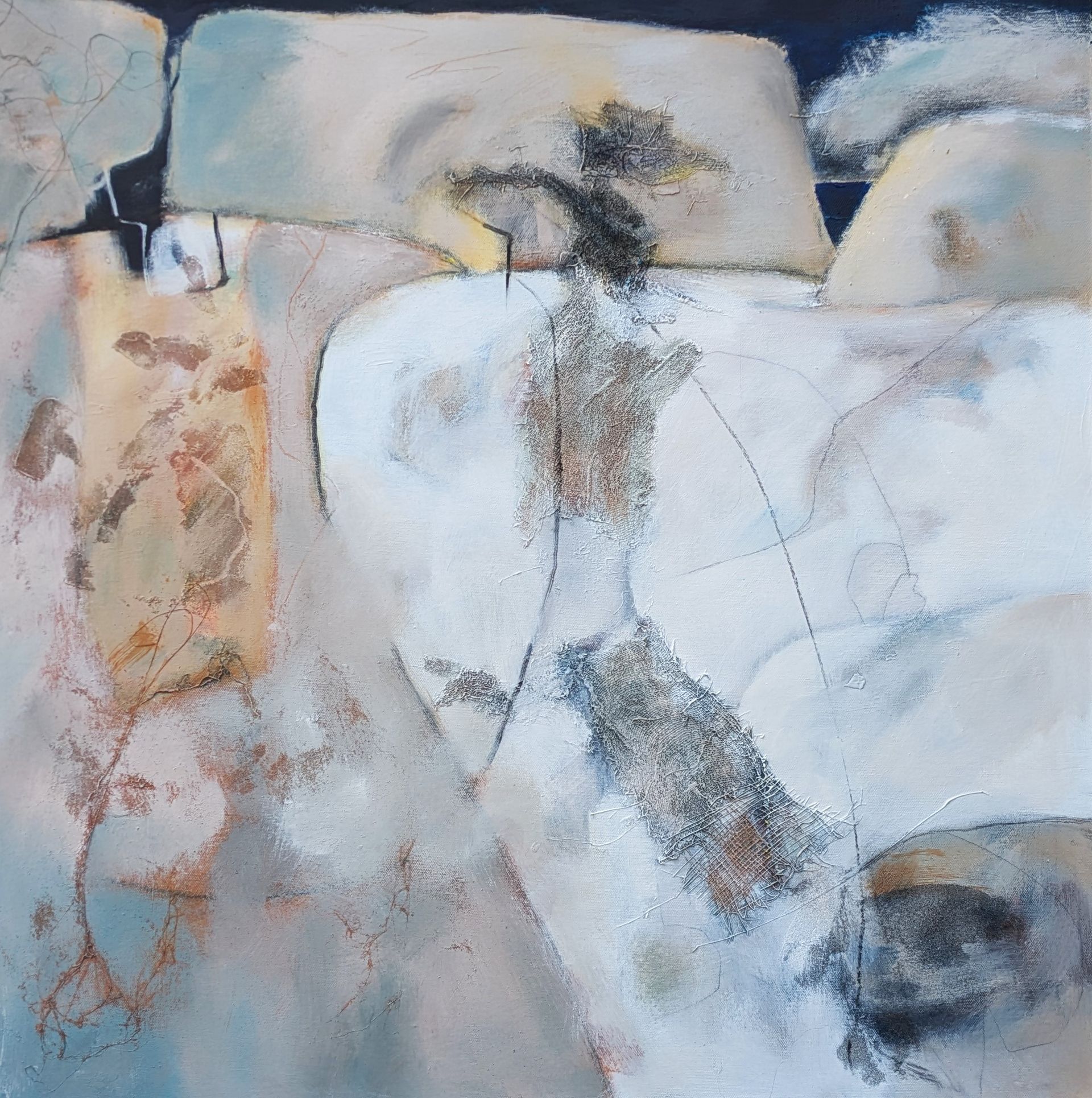 Places with Spaces Revisited Mixed Media on Canvas 76cm x 76cm £1450