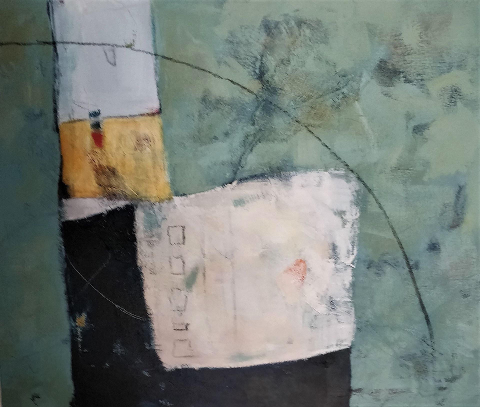 a painting with a circle in the middle of it