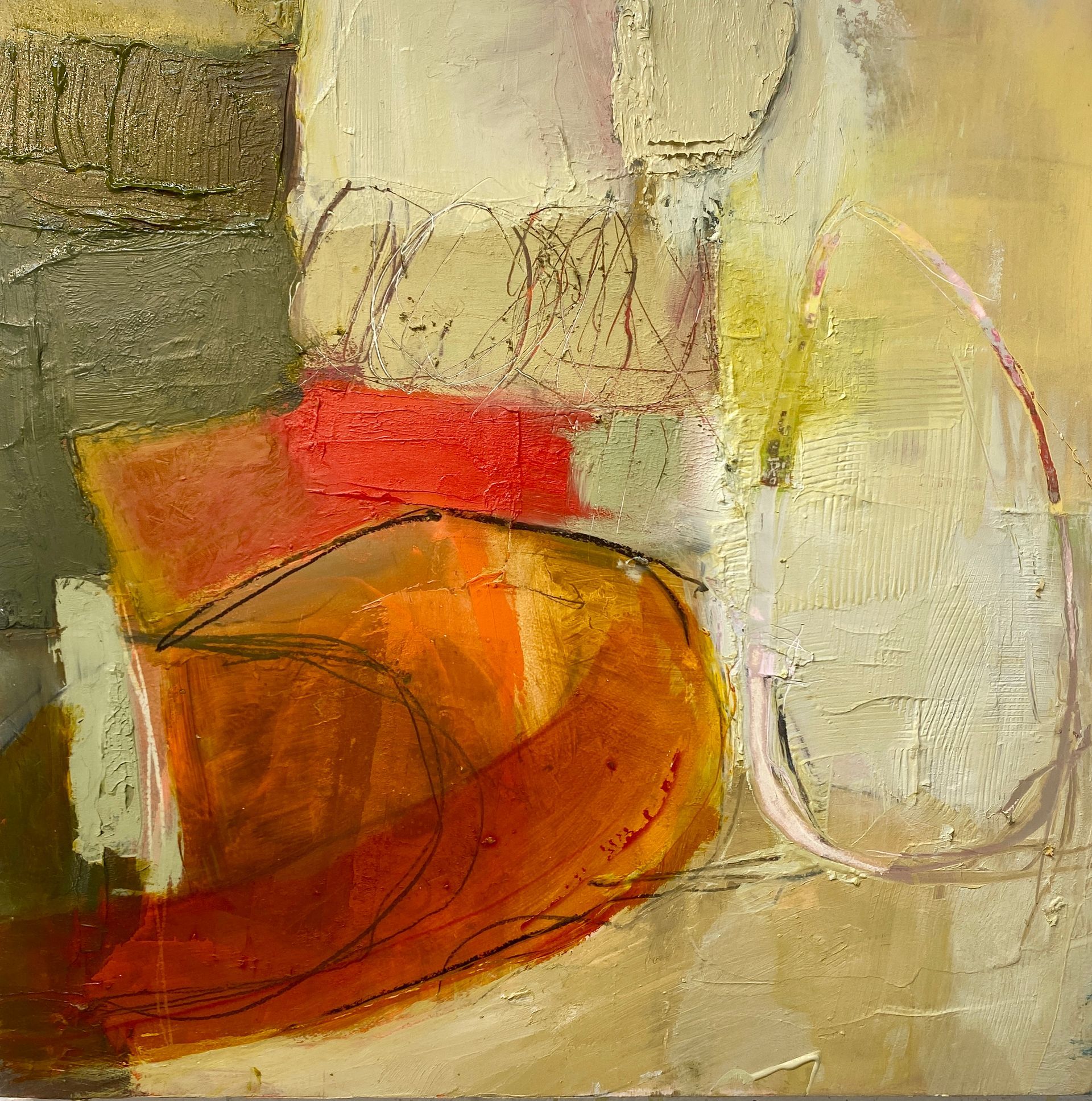 Nana Oil and Cold Wax on Cradled Panel 50cm x 50cm £800