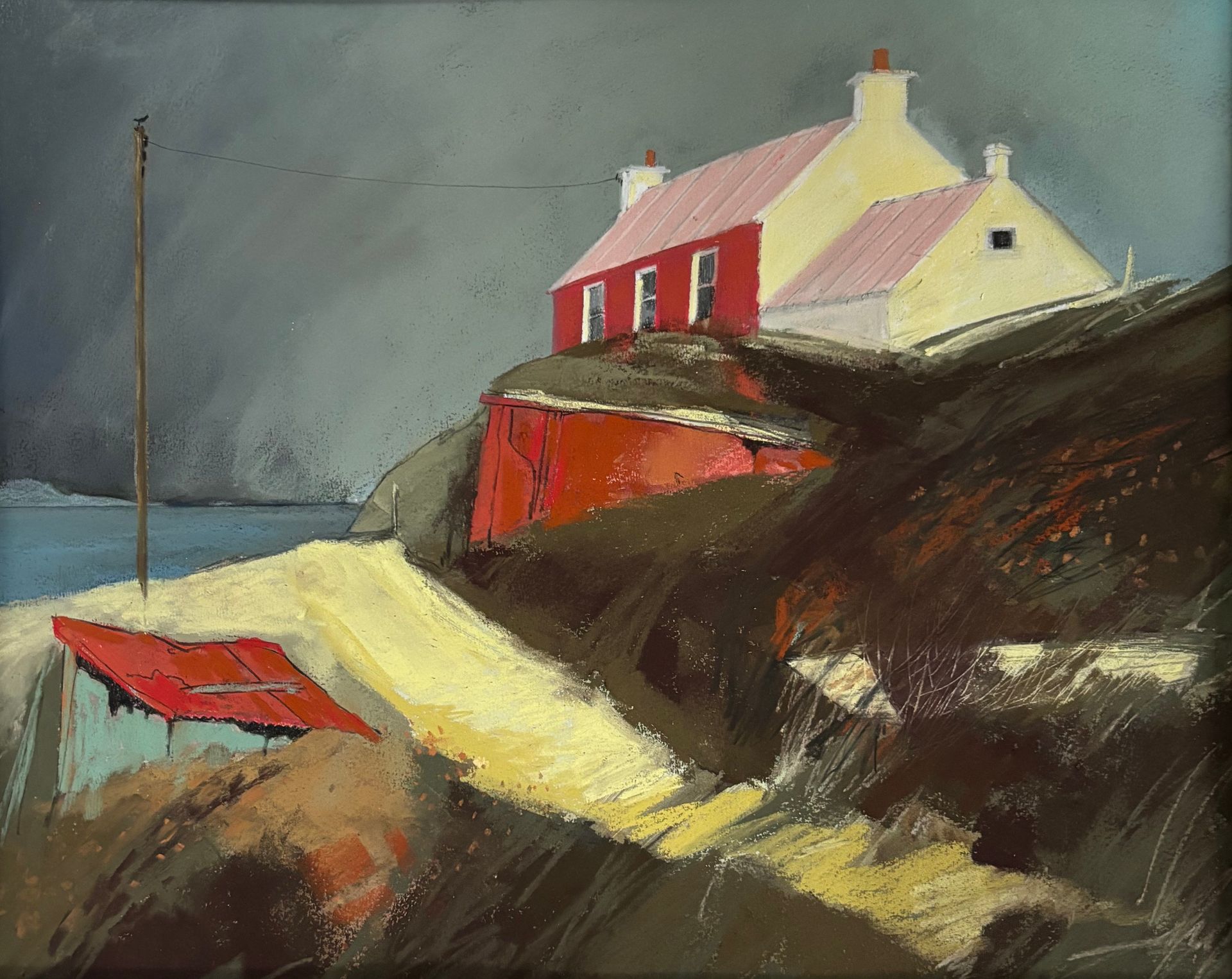 Red Shed Mixed Media 69cm x 50cm £850
