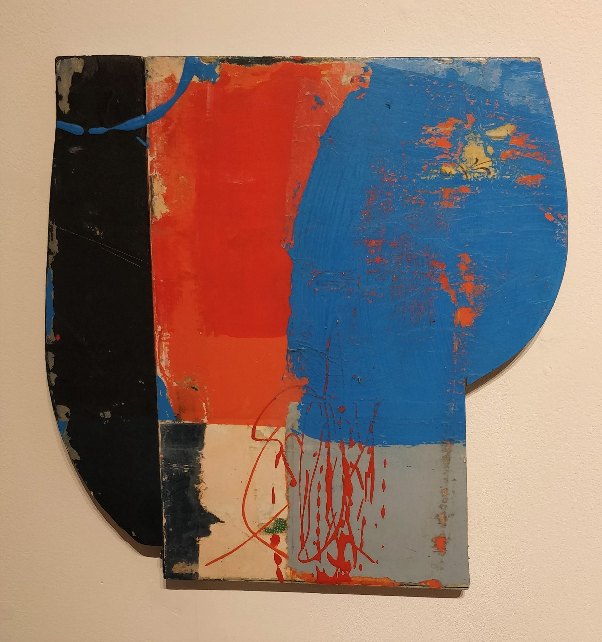 Salvage 19, Paper Collage, Acrylic, Paint on Wooden Panel 30cm x 30cm x 2cm SOLD