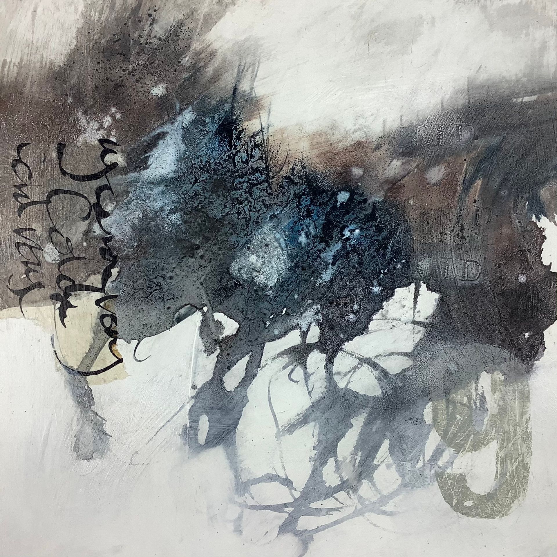 Elements: Very Cold Mixed Media on Cradled Wood Panel 25cm x 25cm x 3cm £400