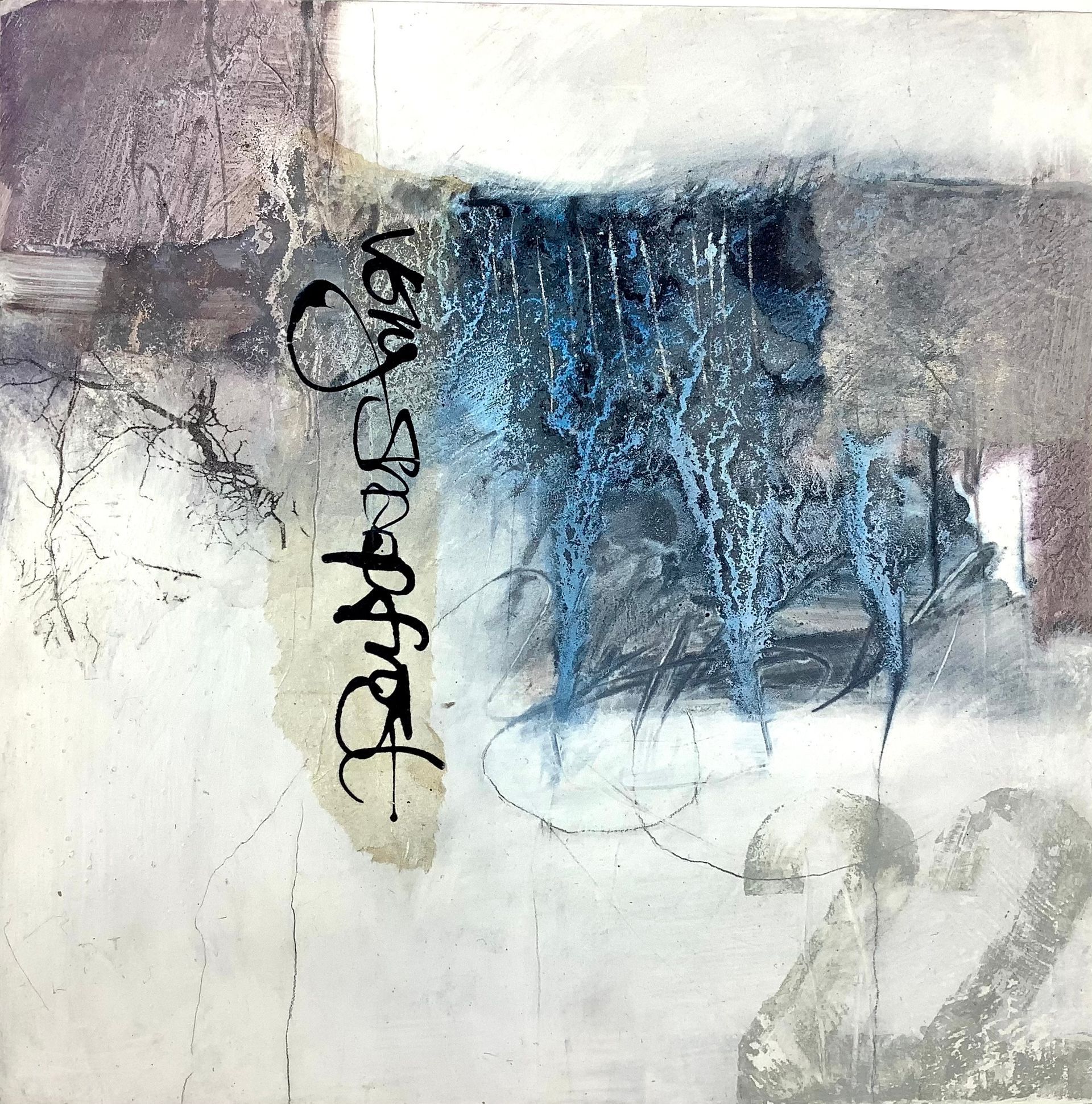 Elements: Very Sharp Frost Mixed Media on Cradled Wood Panel 25cm x 25cm x 3cm £400