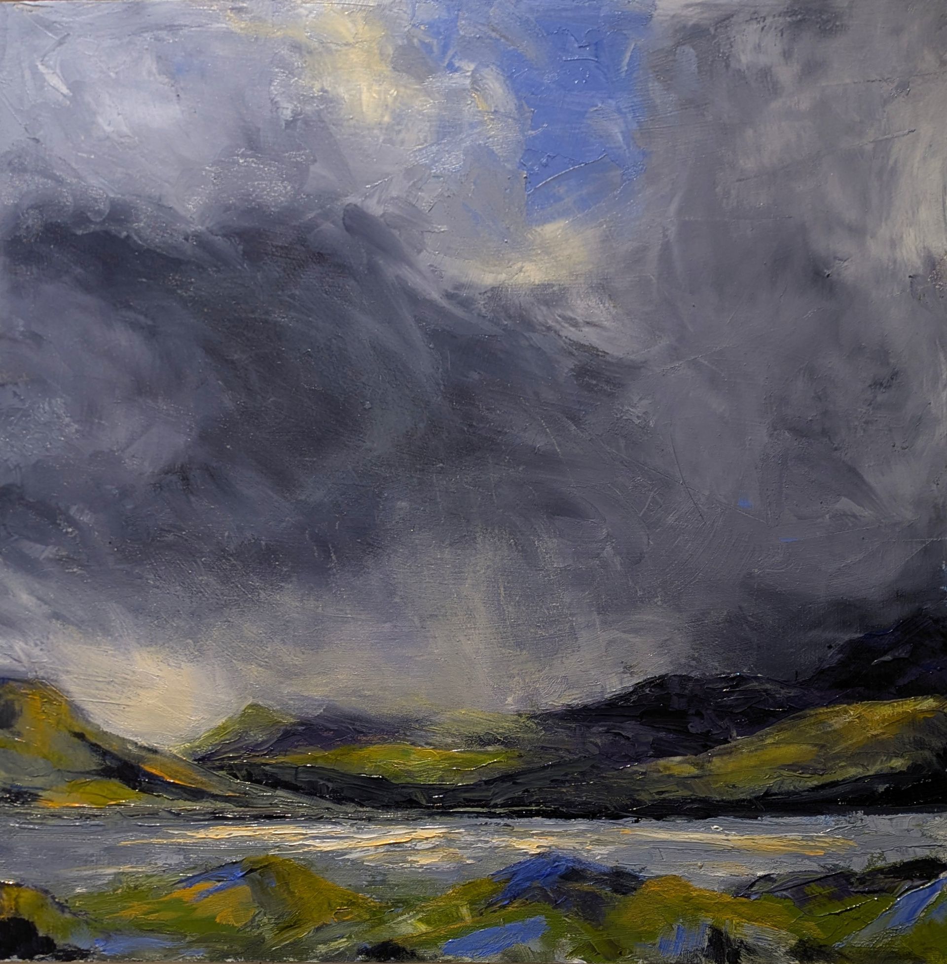 Lowering Sky, Connemara Oil on Board 40cm x 40cm £650