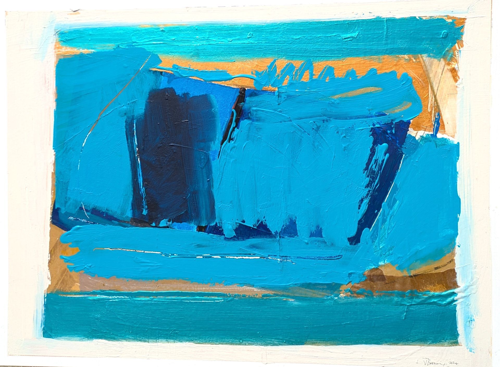 Sea Blue Crash Oil on Canvas 122cm x 90cm £5250