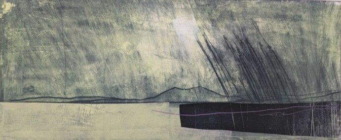 To Loch Hourn II Drypoint, Collage and Monoprint 22cm x 51cm £345