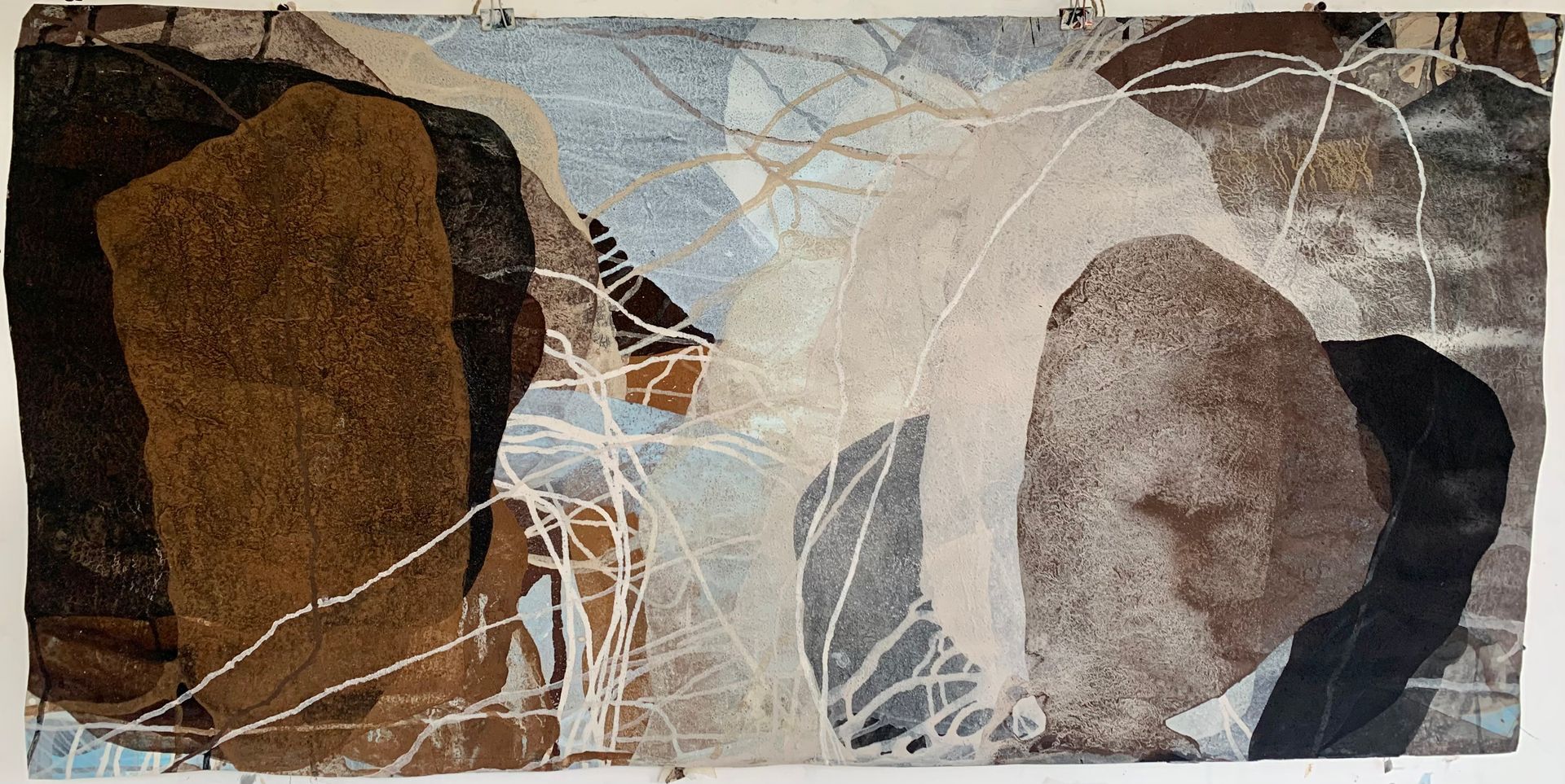 Standing Stones (West Penwith) 01 West Penwith Earth Pigments and Acrylic on Paper 127cm x 68cm £2900