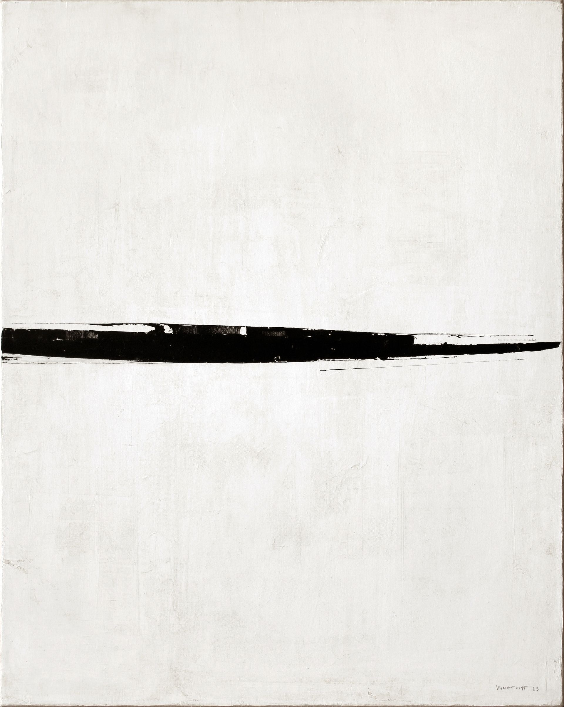 a painting of a black line on a white background