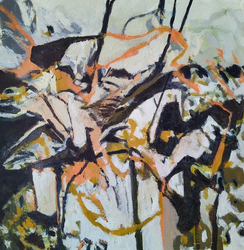 The Wanderer Oil on Paper 32cm x 32cm £550 Framed size 54cm x 54cm £550