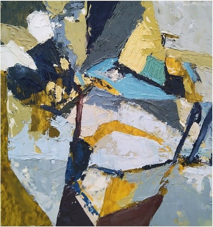 Waters Edge Oil on Paper 20cm x 20cm Framed size 49cm x 49cm £400