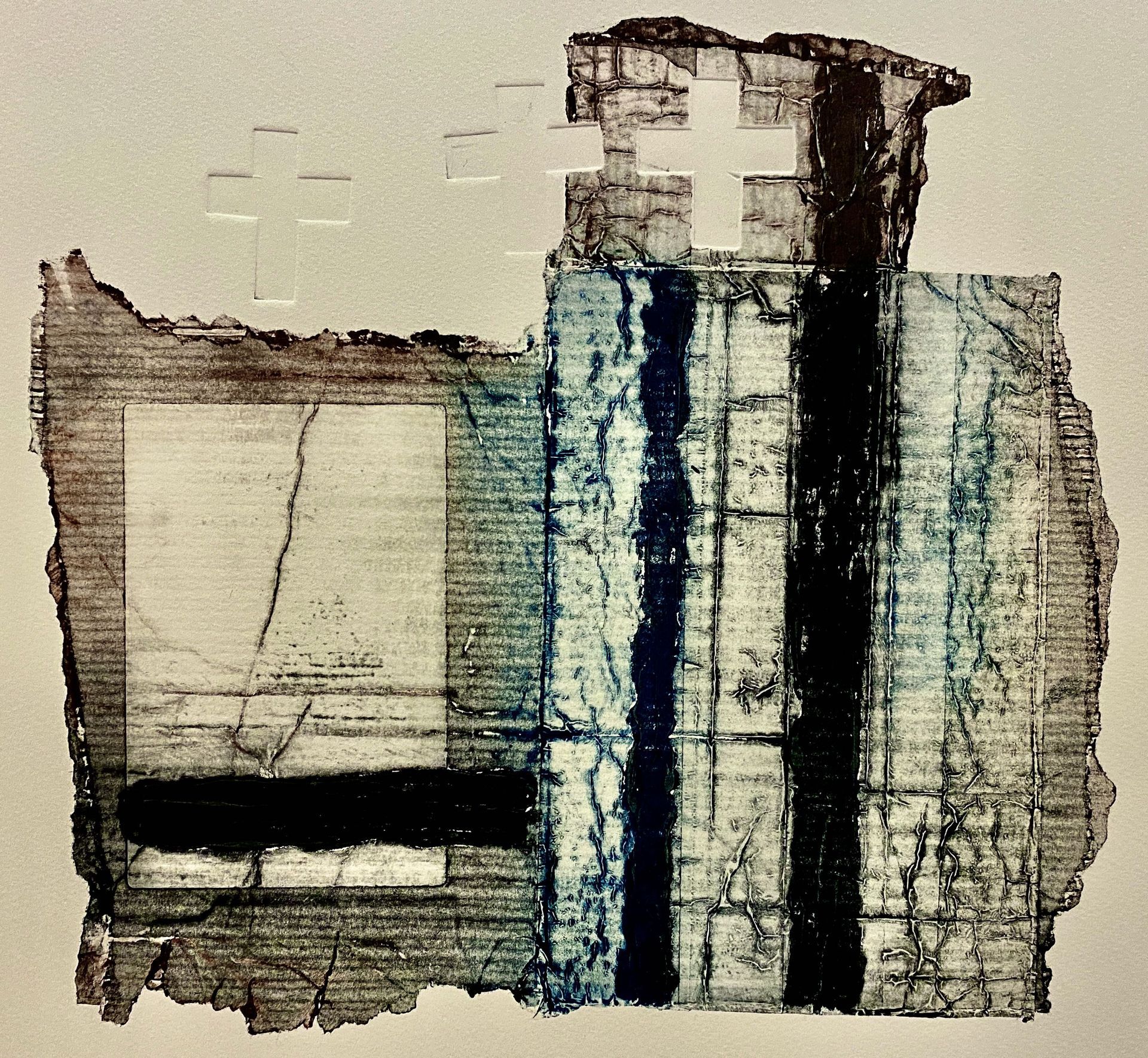 Reliquary Collagraph & Blind Emboss 32cm x 32cm Framed size 55 x 55cm £380