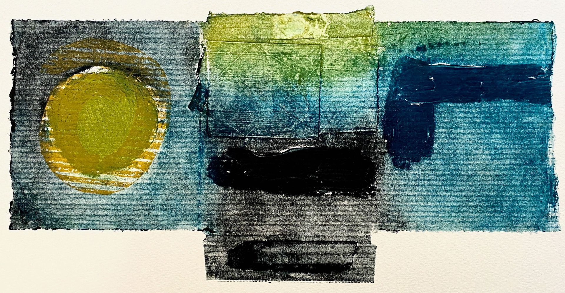 Solar Matrix Collagraph 33cm x 16cm Framed size 53cm x 33cm £280