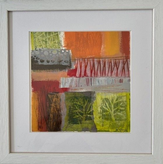 Yvette Glaze Amber Glow Mixed Media on Paper 30cm x 30cm £275