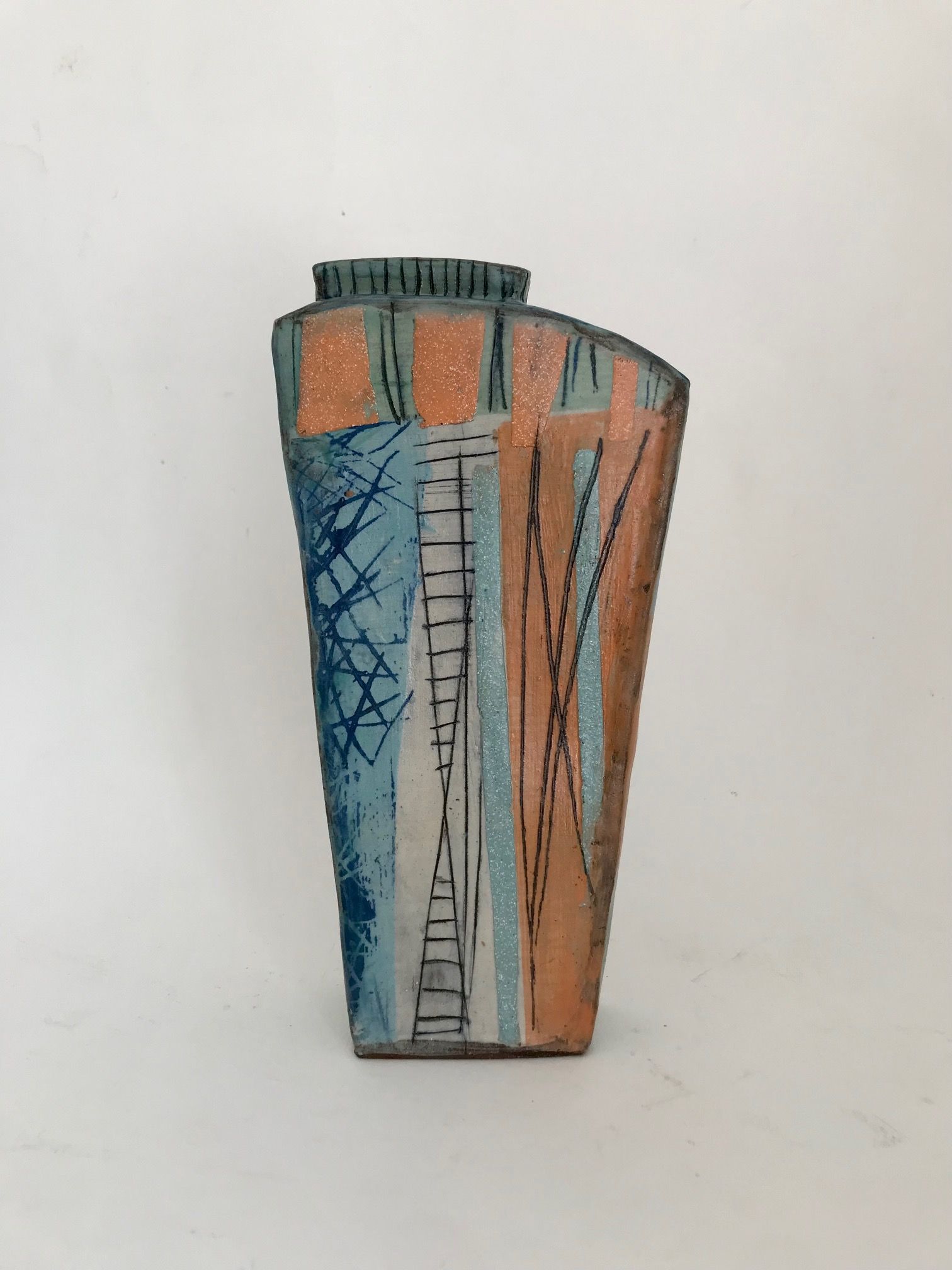 Yvette Glaze Seeking Shelter 1 Ceramic Vase 23.5cm x 12cm £195