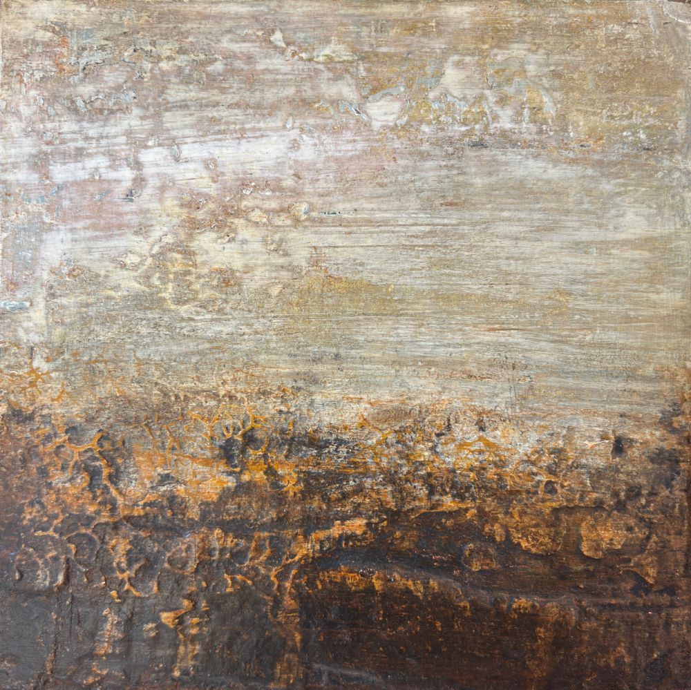 Strata Acrylic, Ink, Charcoal, Medium on Wood Panel   20cm x 20cm,   24cm x 24cm £300