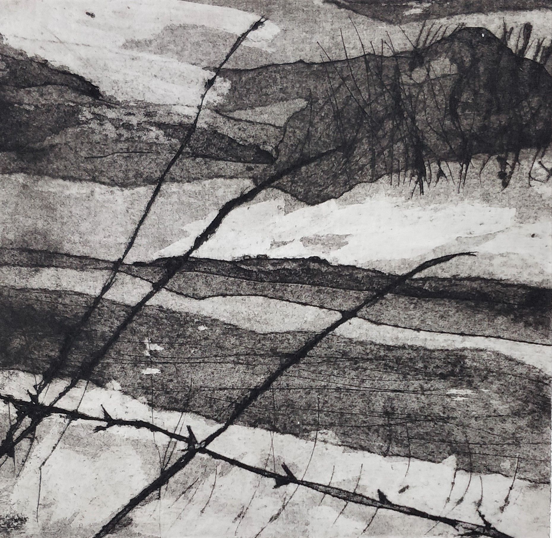 Hinterland II 2/5 Collagraph 16.5cm x 16cm £125