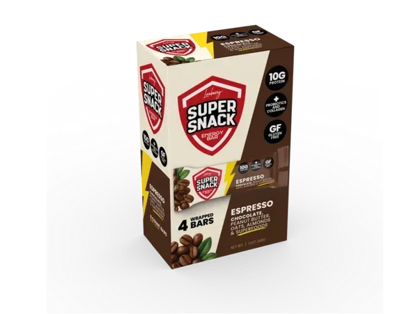 Super Snack chocolate wafer bar box on white background